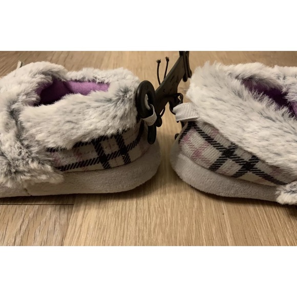 (NWT) Wonder Nation Girl’s Size 7/& Gray Koala Slippers With  Fur Trim - Picture 2 of 6